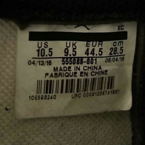 Poor Condition Jordan 1 Retro High OG Banned Bred 2016 555088-001 - Size 10.5 main image 5